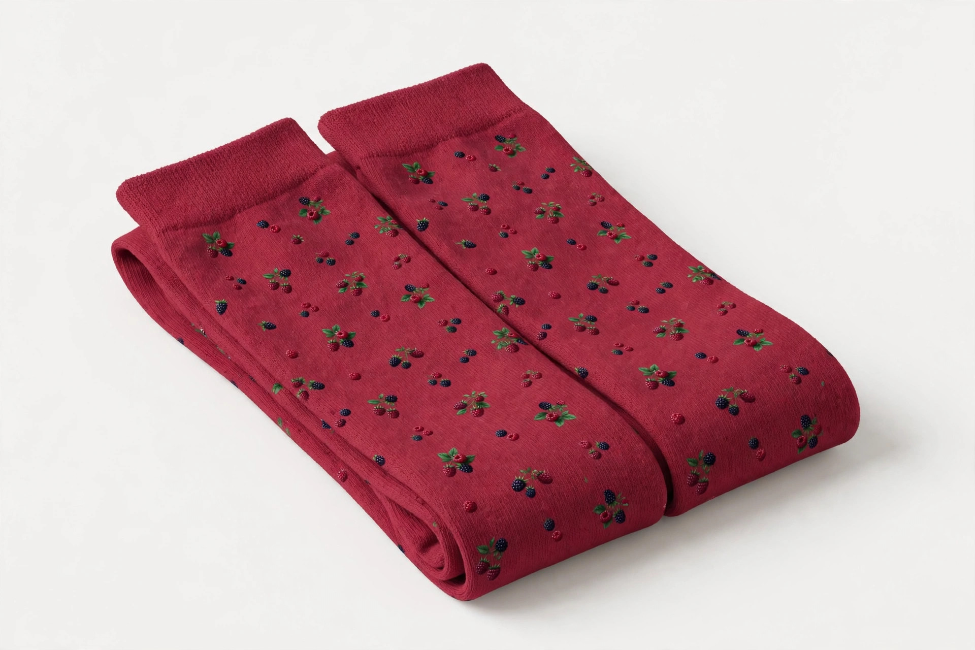 Berry Patch berry red socks with berry print