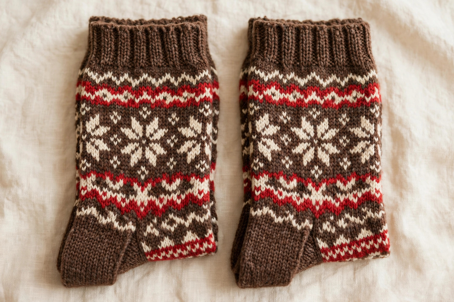 Nordic Knit fair-isle socks, folded pair